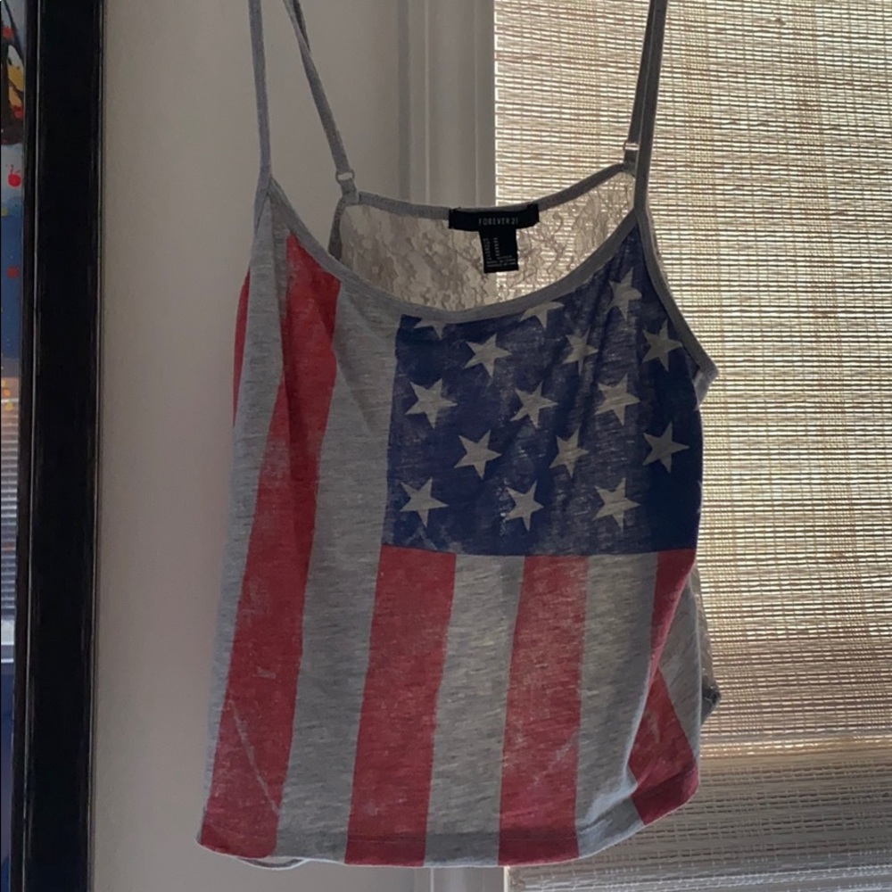 American flag tank top